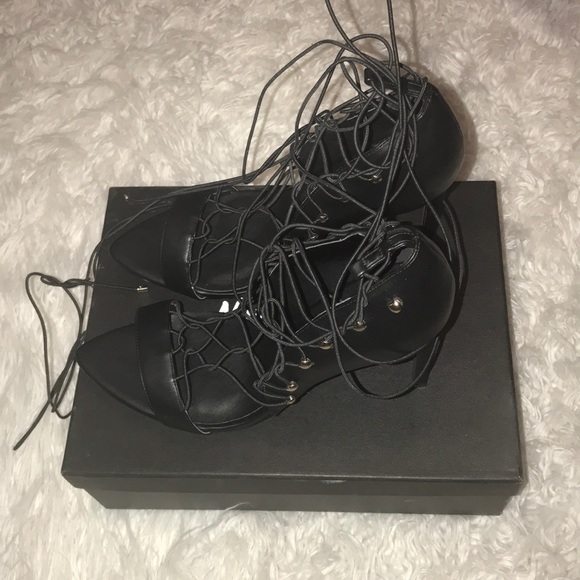 🔥Nasty gal string up sandals 🔥 - Picture 2 of 3